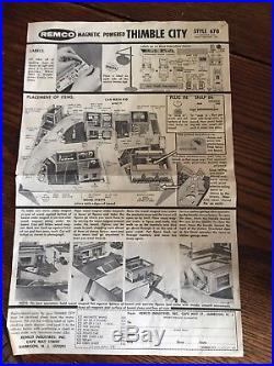 Vintage Remco Thimble City Play set Cars Figures Original Box Instructions 1964