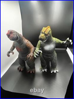 Vintage Rubber Kaiju Monster Dinosaur Figures Lot of 2 13 Tall Rare 80s/90s