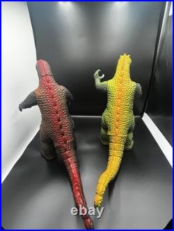 Vintage Rubber Kaiju Monster Dinosaur Figures Lot of 2 13 Tall Rare 80s/90s