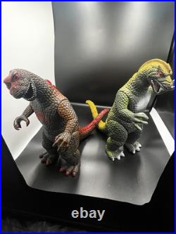 Vintage Rubber Kaiju Monster Dinosaur Figures Lot of 2 13 Tall Rare 80s/90s