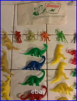 Vintage SINCLAIR OIL GAS Dino Dinosaur Lot Plastic Figure Toy Collection RARE