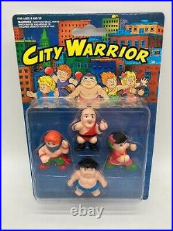 Vintage SOMA City Warrior FULL SET Of Plastic Toy Figures Street Fighter KO MOC