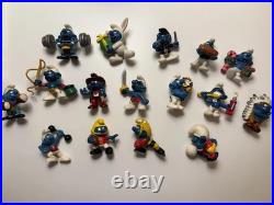 Vintage Smurf Figures Lot Of 16