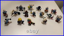 Vintage Smurf Figures Lot Of 16