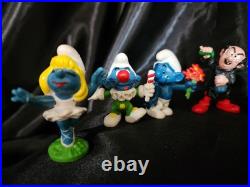 Vintage Smurf Figures Lot of 9 Rare 1965 Astronaut