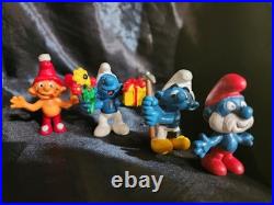 Vintage Smurf Figures Lot of 9 Rare 1965 Astronaut