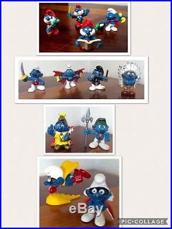 Vintage Smurfs Army Toy Lot Action Figure Tv Cartoon Comic Toys Movie Smurf Kids