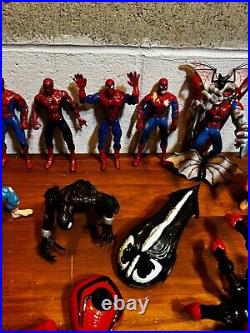 Vintage Spider-Man Toy biz Lot (35) Carnage Morbious Venom Accessories 1990's