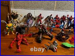 Vintage Spider-Man Toy biz Lot (35) Carnage Morbious Venom Accessories 1990's