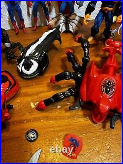 Vintage Spider-Man Toy biz Lot (35) Carnage Morbious Venom Accessories 1990's