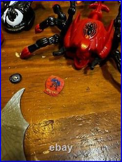 Vintage Spider-Man Toy biz Lot (35) Carnage Morbious Venom Accessories 1990's