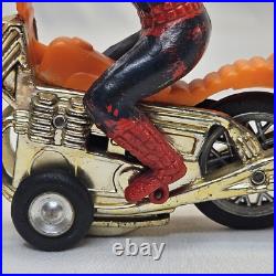 Vintage Spiderman Motorcycle 1973 Toy Figurine Azrak Hamway Intl