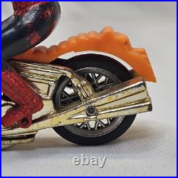 Vintage Spiderman Motorcycle 1973 Toy Figurine Azrak Hamway Intl