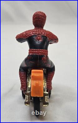 Vintage Spiderman Motorcycle 1973 Toy Figurine Azrak Hamway Intl