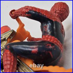 Vintage Spiderman Motorcycle 1973 Toy Figurine Azrak Hamway Intl