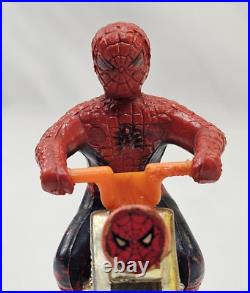 Vintage Spiderman Motorcycle 1973 Toy Figurine Azrak Hamway Intl