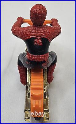 Vintage Spiderman Motorcycle 1973 Toy Figurine Azrak Hamway Intl
