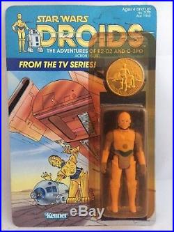 Vintage Star Wars DROIDS Cartoon C-3PO MOC Action Figure Toy Kenner 1985 C3PO