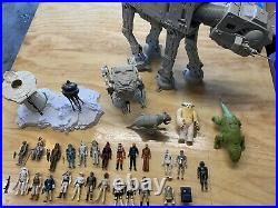 Vintage Star Wars Toy Lot At-At, At-St, Hoth, And Figures