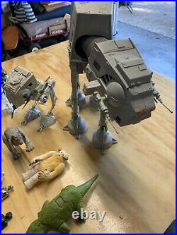 Vintage Star Wars Toy Lot At-At, At-St, Hoth, And Figures