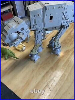 Vintage Star Wars Toy Lot At-At, At-St, Hoth, And Figures