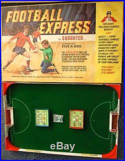 Vintage Subbuteo Football Express with Ken Baily figure. Excellent condition