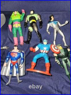 Vintage Superhero Action Figure Toy Lot Superhero Kenner Rare Superman And Spide