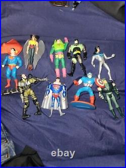 Vintage Superhero Action Figure Toy Lot Superhero Kenner Rare Superman And Spide