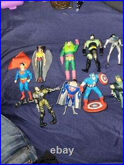Vintage Superhero Action Figure Toy Lot Superhero Kenner Rare Superman And Spide