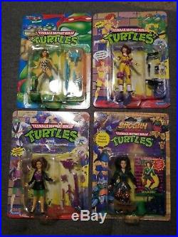 Vintage TMNT Toy Figures Teenage Mutant Ninja Turtles SHOGUN April Lot of 4