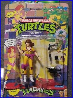 Vintage TMNT Toy Figures Teenage Mutant Ninja Turtles SHOGUN April Lot of 4