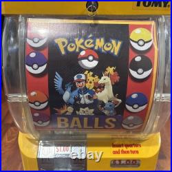 Vintage TOMY Yujin Gatcha Gashapon Vending Machine with Pokemon Capsules Foot Cap