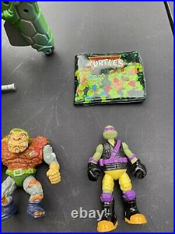 Vintage Teenage Mutant Ninja Turtles Action Figures Toy Lot Turtlecopter Rare