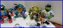 Vintage Teenage Mutant Ninja Turtles TMNT Toy Figure Lot with Weapons & access