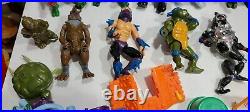 Vintage Teenage Mutant Ninja Turtles TMNT Toy Figure Lot with Weapons & access