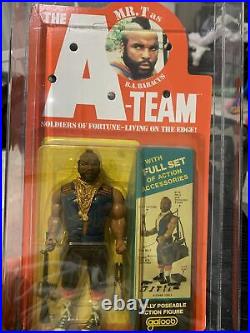 Vintage The A-Team B. A. Baracus Mr T Action Figure Galoob 1983 Carded Toy