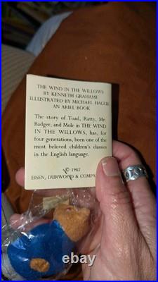 Vintage The Wind In The Willows Toys Figures Eisen Durwood Co New Lot 4 1982