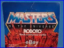 Vintage Toy MASTERS OF THE UNIVERSE ROBOTO Carded Unopened 1984 Figure