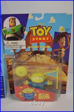 Vintage Toy Story Lot NIP Slinky Dog Disney Buzz Lightyear Soliders 5 PC Lot