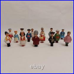 Vintage USSR 15 Soviet Republics Friendship Set x15 Plastic Doll Toy Figurines