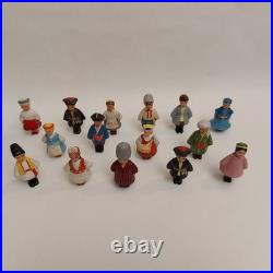 Vintage USSR 15 Soviet Republics Friendship Set x15 Plastic Doll Toy Figurines