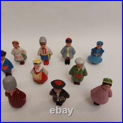Vintage USSR 15 Soviet Republics Friendship Set x15 Plastic Doll Toy Figurines
