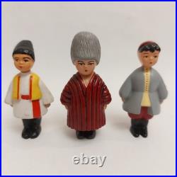 Vintage USSR 15 Soviet Republics Friendship Set x15 Plastic Doll Toy Figurines