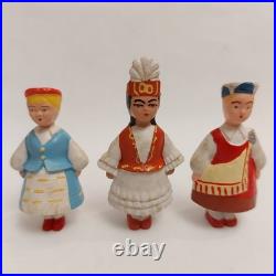 Vintage USSR 15 Soviet Republics Friendship Set x15 Plastic Doll Toy Figurines