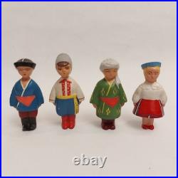 Vintage USSR 15 Soviet Republics Friendship Set x15 Plastic Doll Toy Figurines