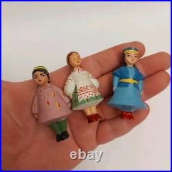 Vintage USSR 15 Soviet Republics Friendship Set x15 Plastic Doll Toy Figurines