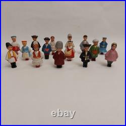 Vintage USSR 15 Soviet Republics Friendship Set x15 Plastic Doll Toy Figurines