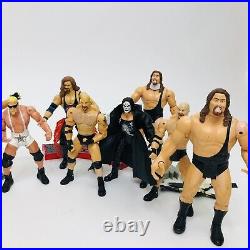 Vintage WCW NWO Toy Biz Wrestling 1999 Lot Of 11 Action Figures And Accessories