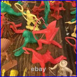 Vintage WESTERN Plastic Figures toys Cowboys Indians Marx Others 153 figures