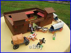 Vintage Wood Fort No. XXX Fort Laramie Wagons Figures Not Included